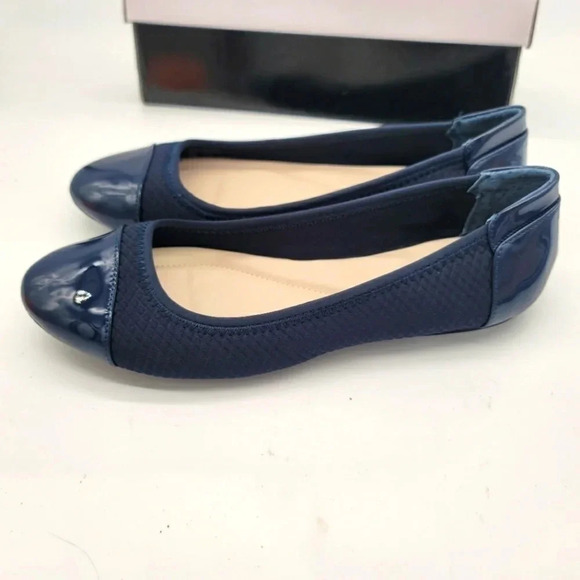 New Alfani Step n Flex TAVII Navy Slip On Women’s Shoes Vegan Flats Ballet 9.5 M - Picture 1 of 8